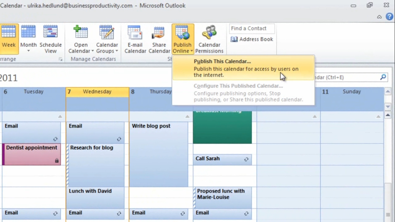 How To Share Your Calendar With External Business Partners Using 