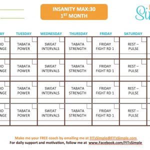 Insanity Max 30 Workout Calendar Free Download