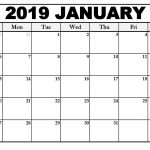 January 2019 Calendar For Vertical Template Free Printable January