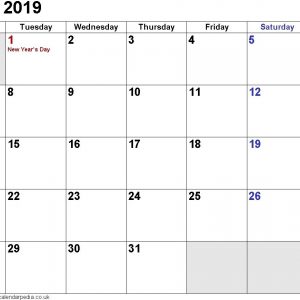 January 2019 Calendar Singapore January 2019 Calendar Printable