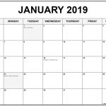 January Calendar 2019 Template January 2019 Calendar Pinterest