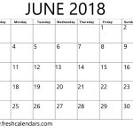 June 2018 Calendar Printable Templates