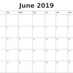 June 2019 Blank Calendar Template