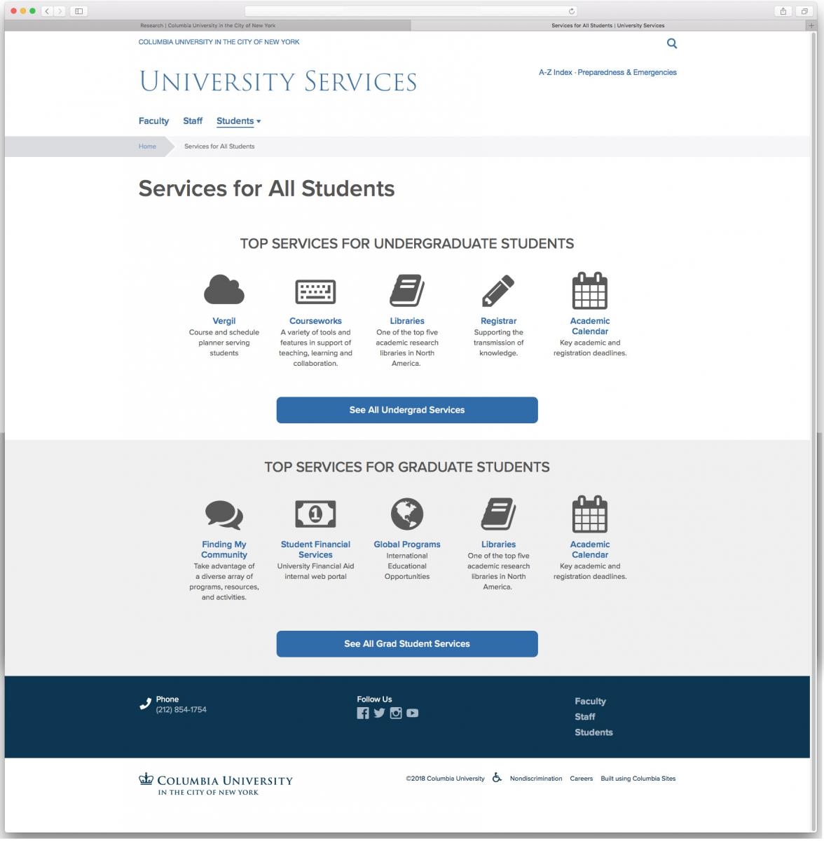 Launching New University Homepage Columbia News 