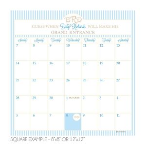 Monogram Due Date Calendar Kateogroup Guess The Due Date Shower