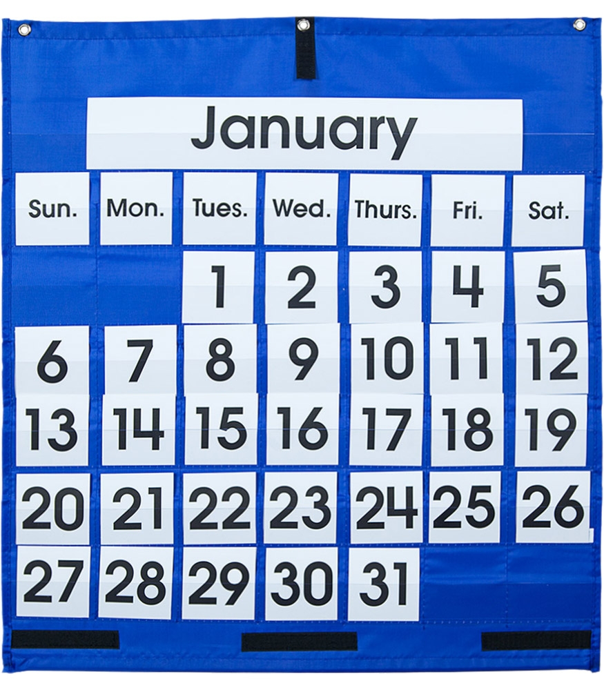 Monthly Calendar Pocket Chart 