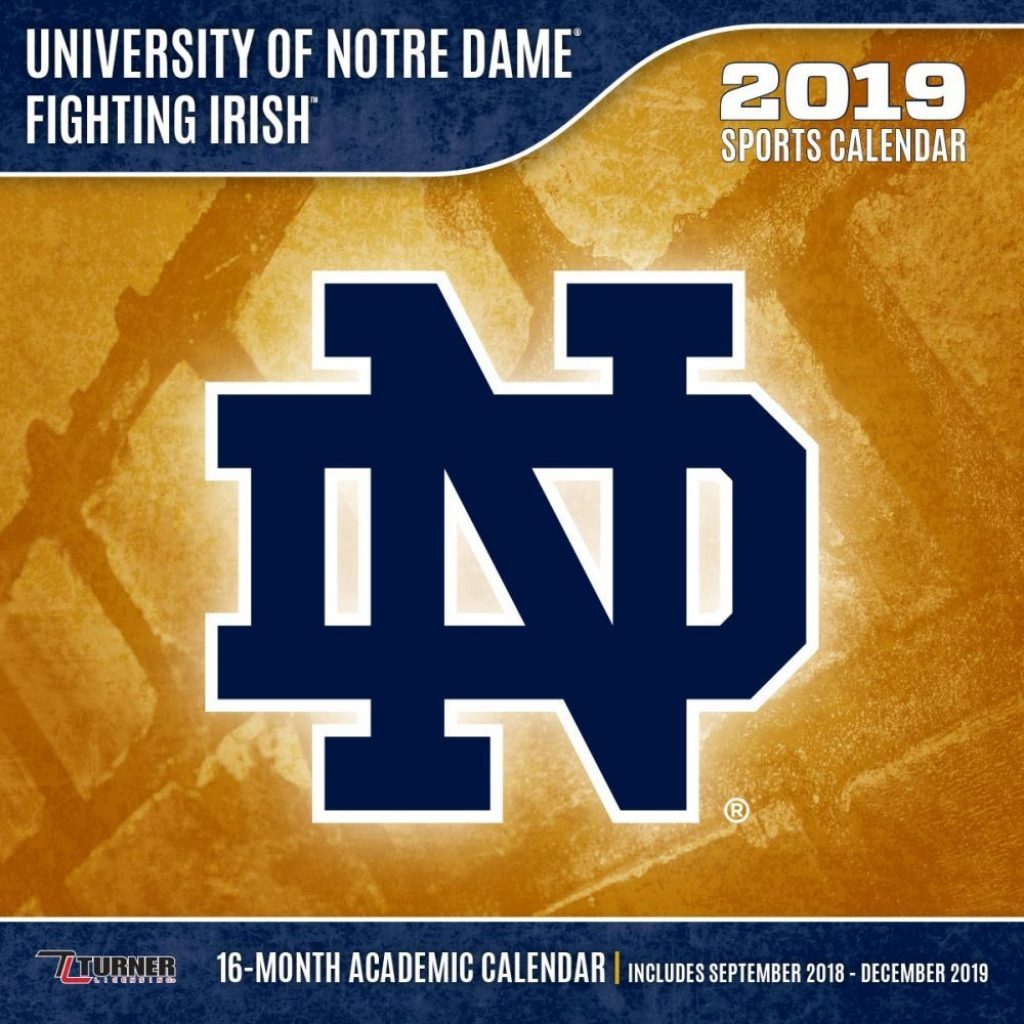 Notre Dame Fighting Irish 2019 Mini Wall Calendar Calendars