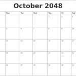 October 2048 Print Online Calendar