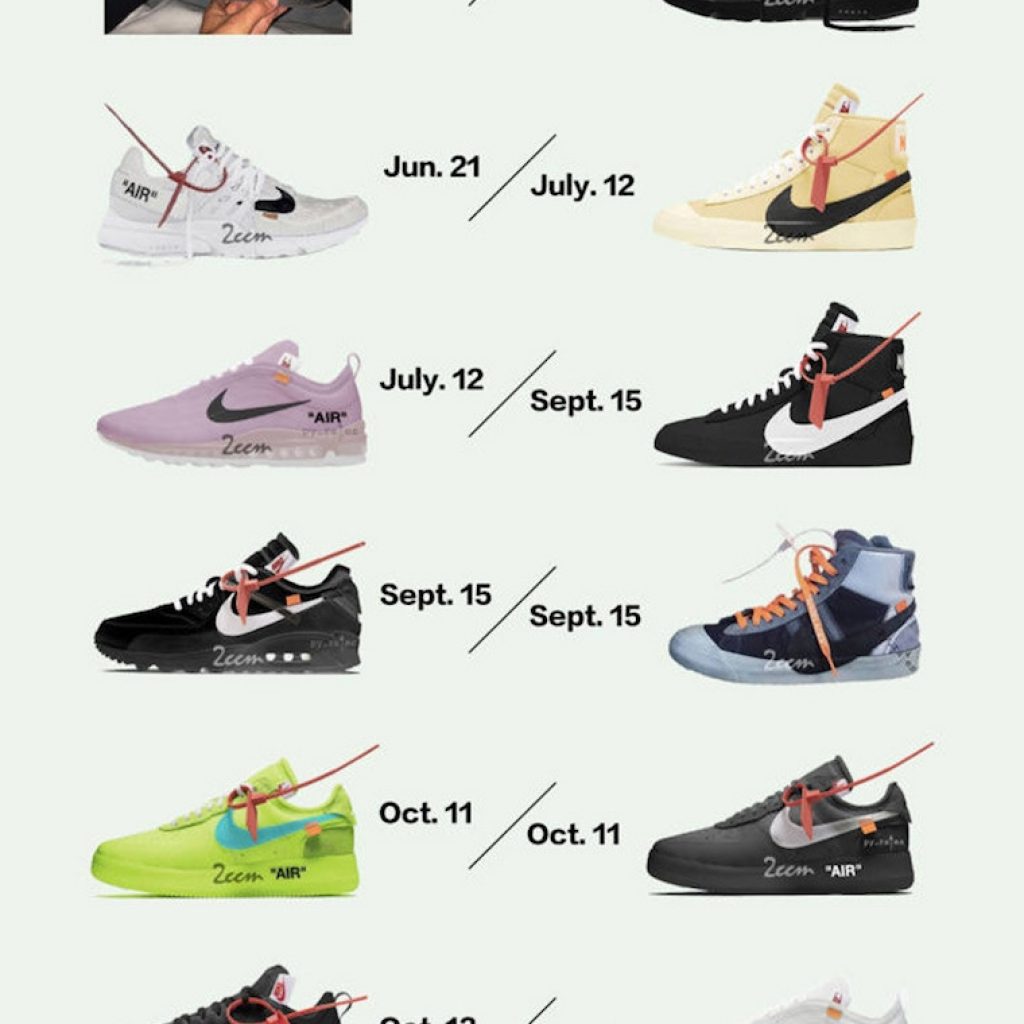 Off White X Nike 2018 Release Dates Sneaker Bar Detroit