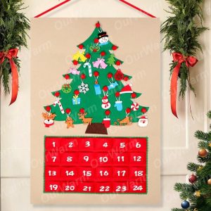 Ourwarm Date 1 24 Diy Felt Christmas Advent Calendar Christmas Tree