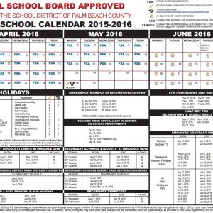 Parents Get Your Palm Beach County School Calendar For 2015 2016