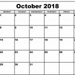 Print Calendar For October 2018 Free Printable 2018 Calendar