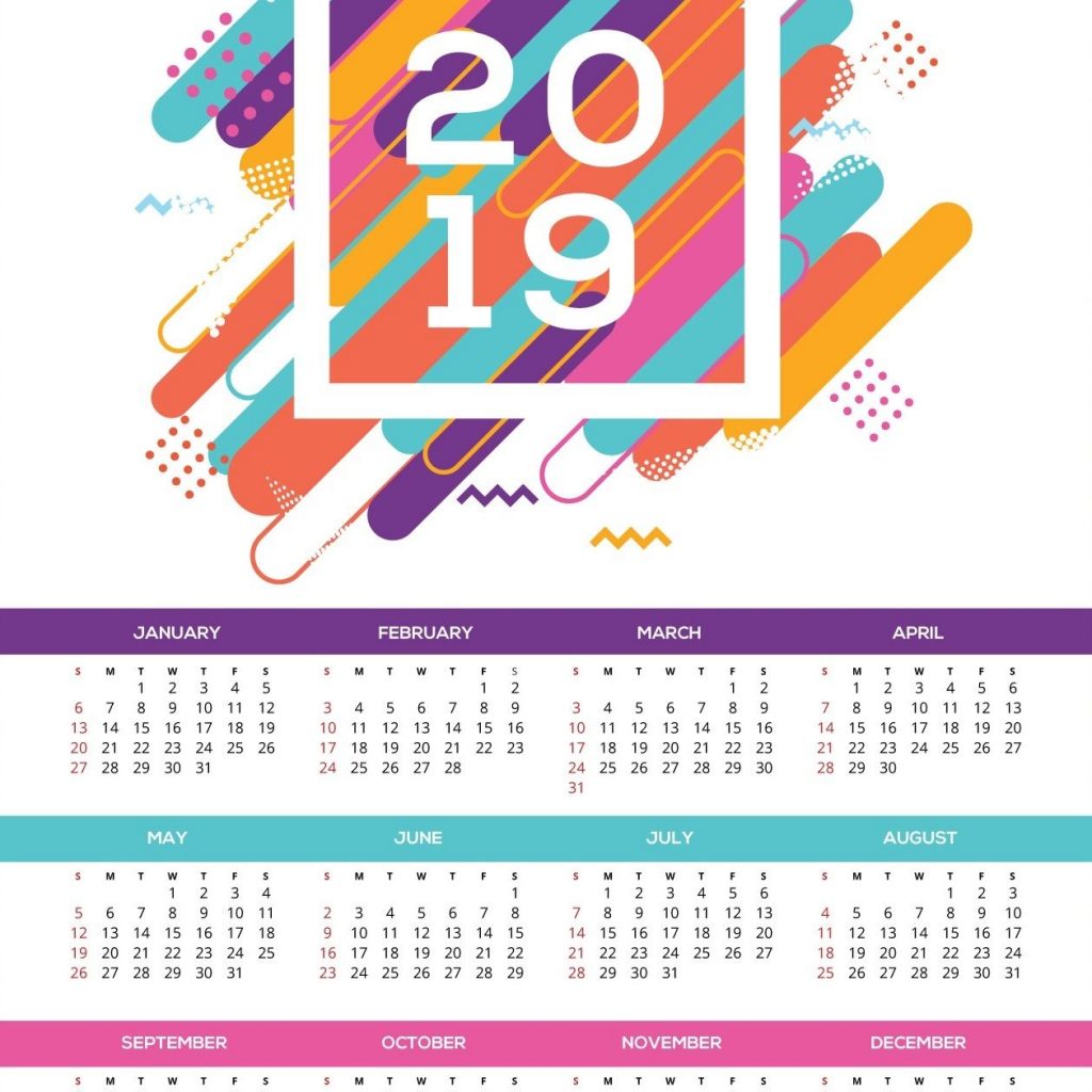 Printable 2019 Hd Wall Calendar Monthly Calendar Templates