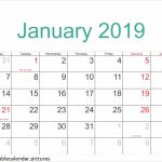 Printable Calendar January 2019 With Holidays Printable Calendar