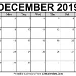 Printable December 2019 Calendar Templates 123calendars