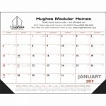 Promotional 2019 Redblack Deskpad Calendar With Vinyl Corners With