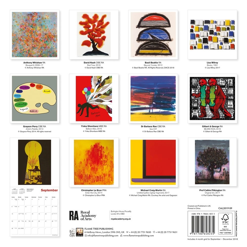 Royal Academy Of Arts 2019 Wall Calendar Calendars 