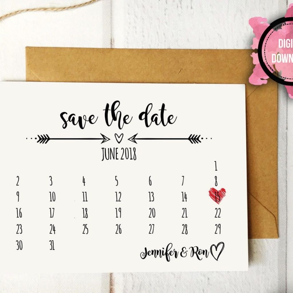 Rustic Save The Date Template Download Wedding Calendar Save The