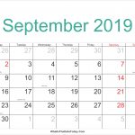 September 2019 Calendar Printable With Holidays Com Mesmerizing