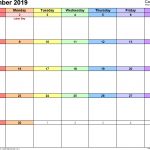 September 2019 Calendars For Word Excel Pdf