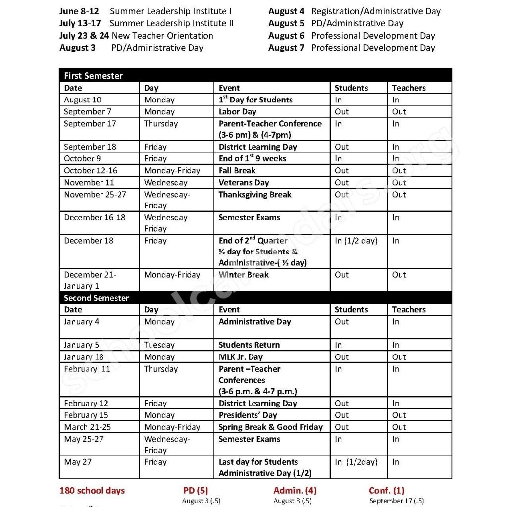 Shel County Schools Calendar Freelinksubmit