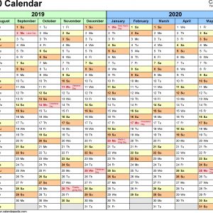 Split Year Calendar 201920 July To June Pdf Templates