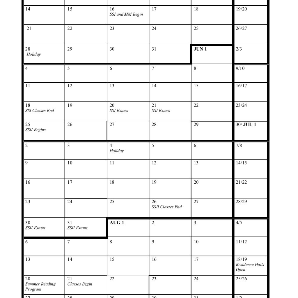 Spring 2018 Semester At A Glance Calendar Learning Center