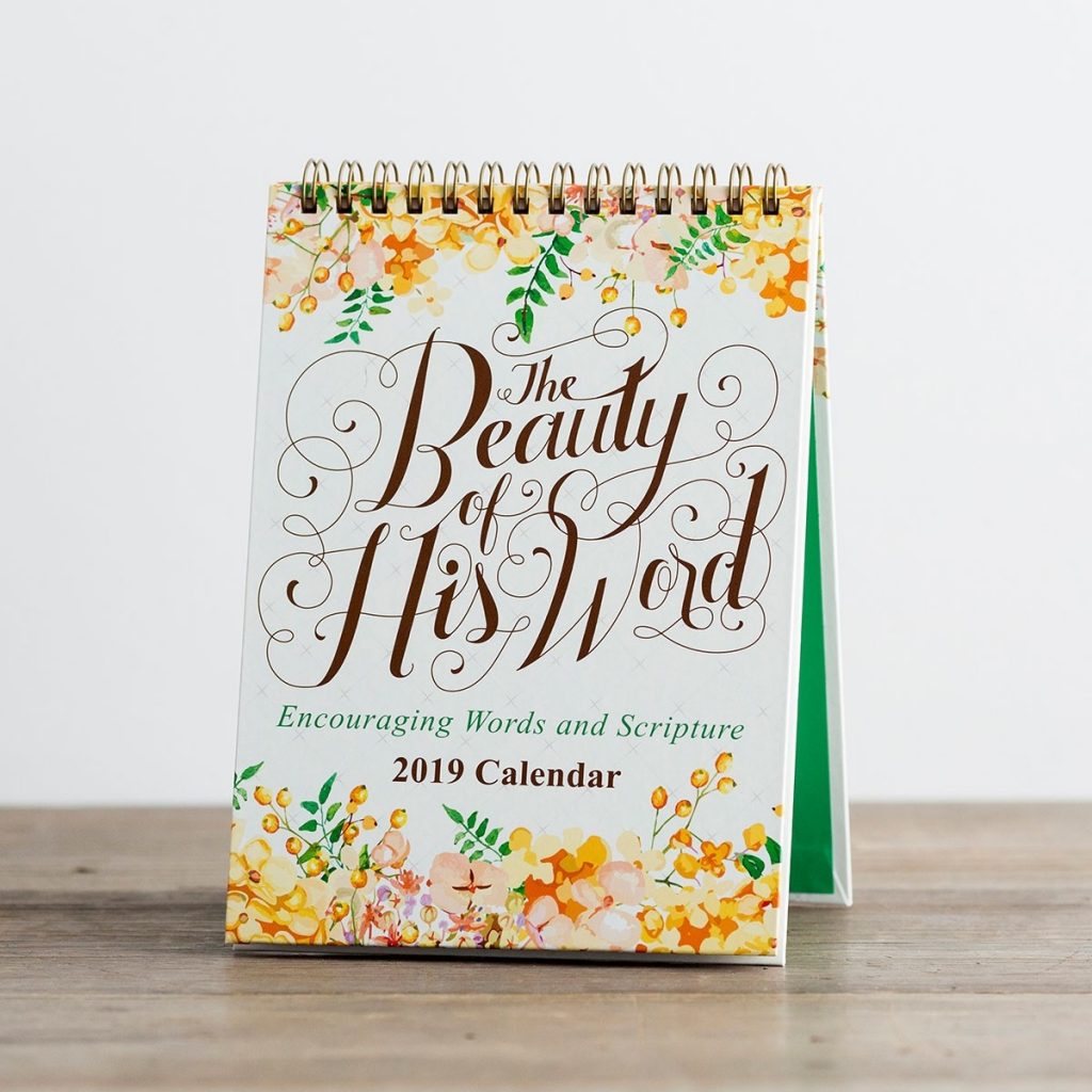 The Beauty Of His Word 2019 Desktop Calendar Dayspring