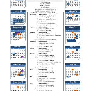 Updated School Calendar Collier Middle School