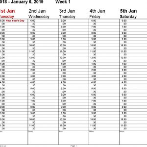 Weekly Calendar 2019 Uk Free Printable Templates For Word