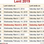 When Is Lent 2019 2020 Dates Of Lent