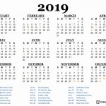 Year 2019 Printable Calendar Templates 123calendars