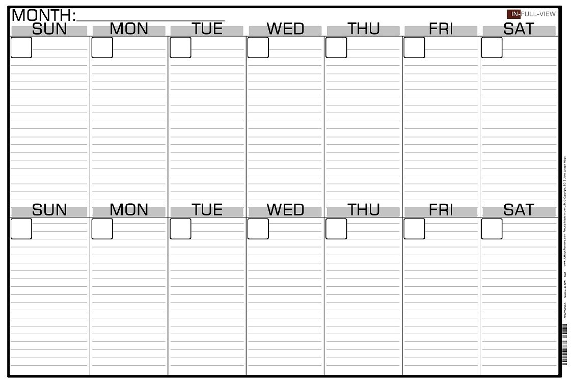 2 Week Blank Calendar Calendar Printable Free Free 2 Week Blank 