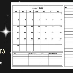 2016 Budget Calendar Free Printable Youtube