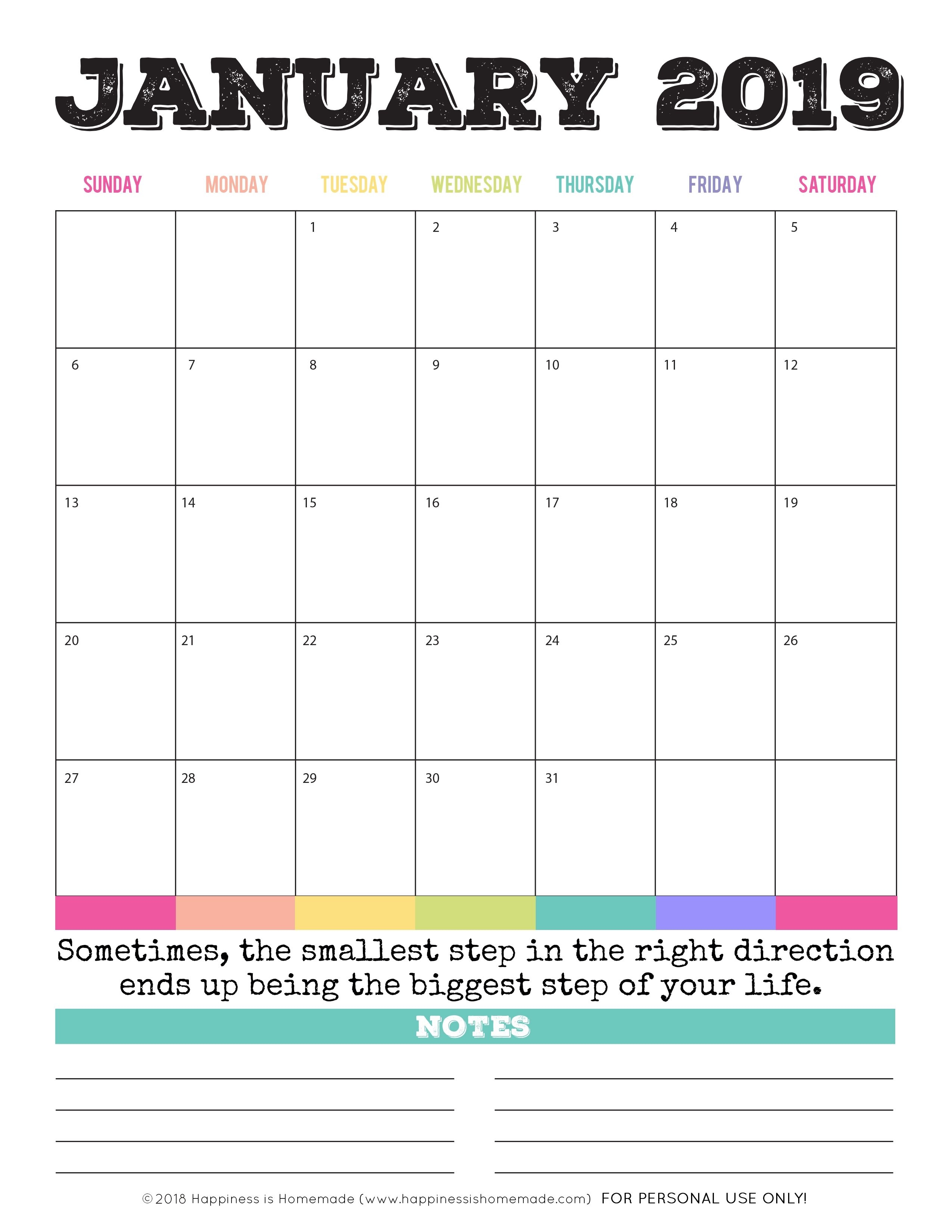 2019 And 2019 Monthly Calendar Printable Qualads