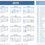 2019 Calendar Templates And Images