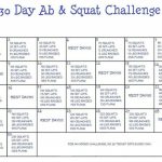 30 Day Challenge Printable Calendar 30 Day Squat Challenge Printable