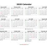 Blank Calendar 2020 Free Download Calendar Templates