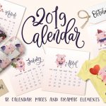 Calendar 2019 And Graphic Elements