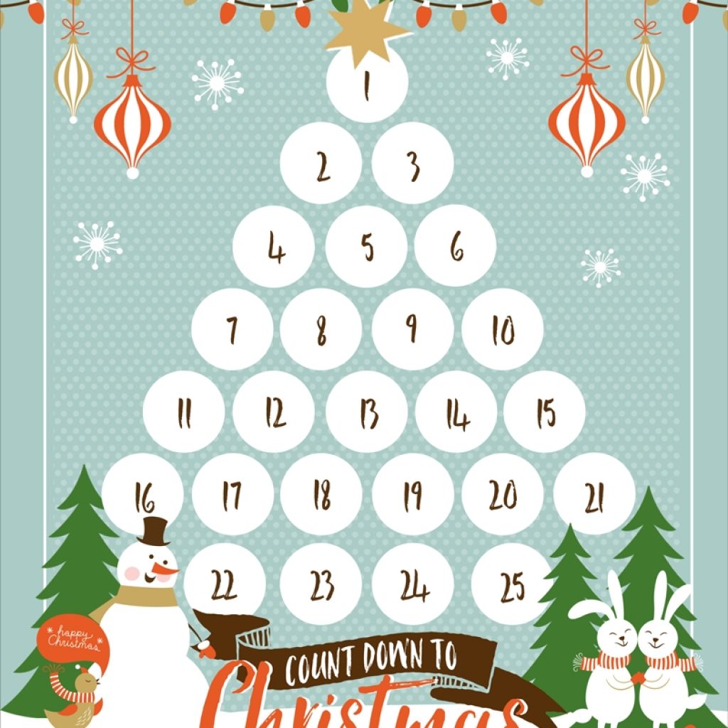 Countdown To Christmas Printable Ogt Blogger Friends Christmas