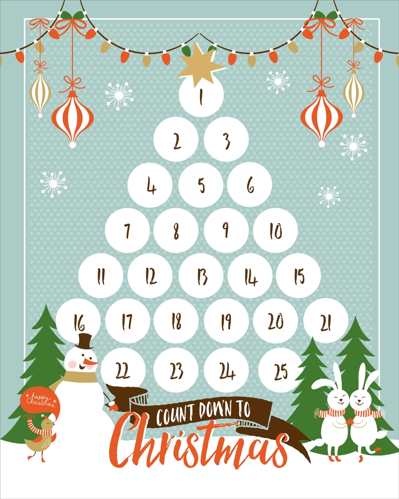 Countdown To Christmas Printable Ogt Blogger Friends Christmas