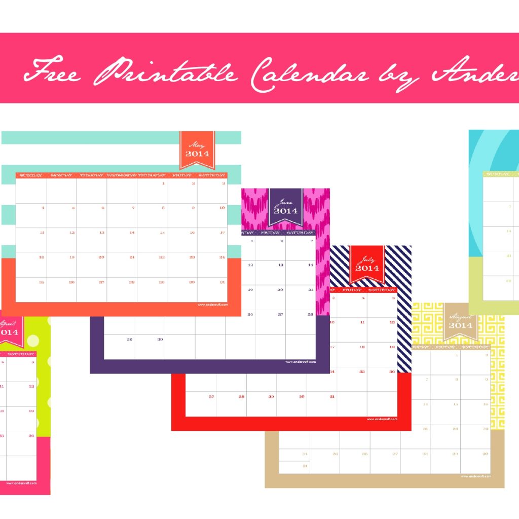 Customizable Printable Calendar Aaron The Artist