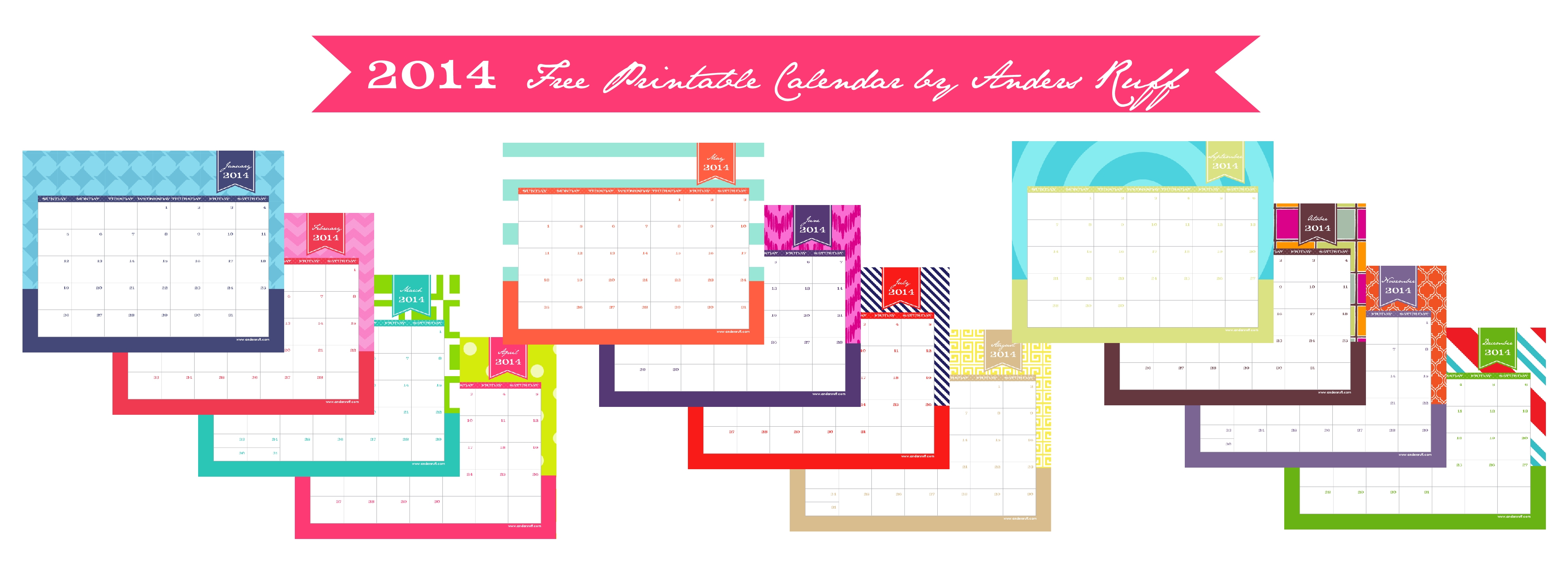 Customizable Printable Calendar Aaron The Artist 