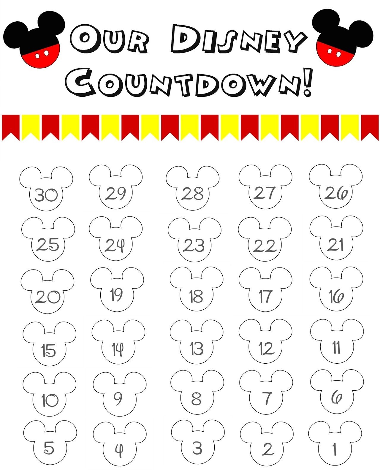 Disney World Countdown Calendar Free Printable The Momma Diaries 