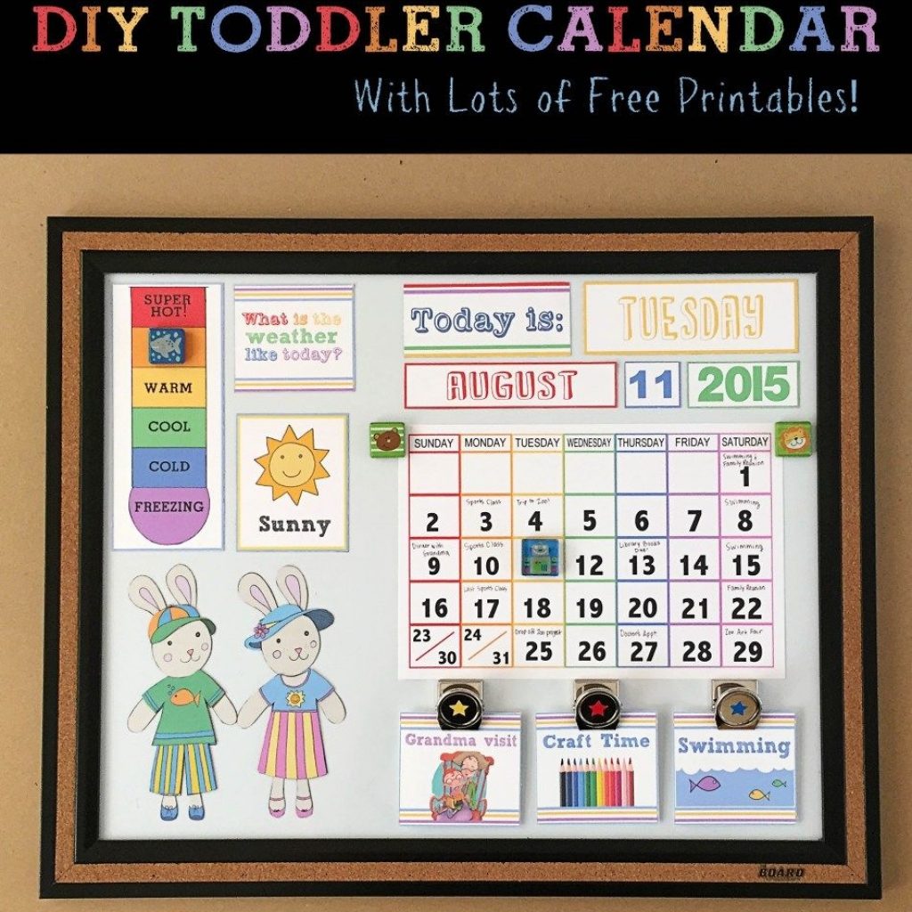 Diy Toddler Calender Magnet Board Lots Of Free Printables