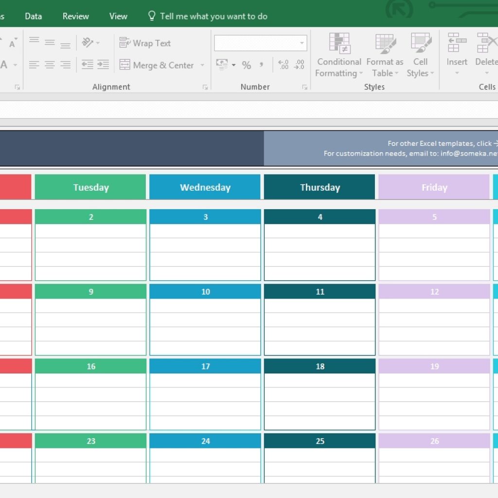 Excel Calendar Templates Download Free Printable Excel Template