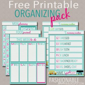 Fashionable Moms Calendar Printables Pinterest Organization