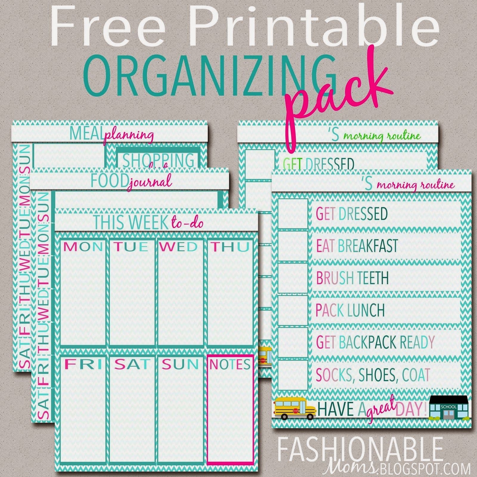 Fashionable Moms Calendar Printables Pinterest Organization 