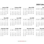 Free 2020 And 2020 Calendar Printable Yearly Calendar 2020 Monthly