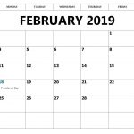 Free Download February 2019 Calendar With Holidays Free Online